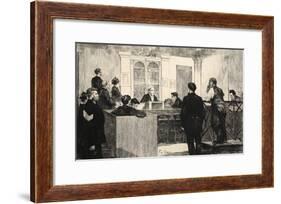 Illustration from 'La Rue a Londres', Pub. by G. Charpentier Et Cie, 1884-Auguste Andre Lancon-Framed Giclee Print