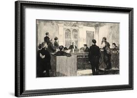 Illustration from 'La Rue a Londres', Pub. by G. Charpentier Et Cie, 1884-Auguste Andre Lancon-Framed Giclee Print