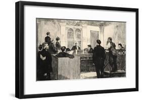 Illustration from 'La Rue a Londres', Pub. by G. Charpentier Et Cie, 1884-Auguste Andre Lancon-Framed Giclee Print