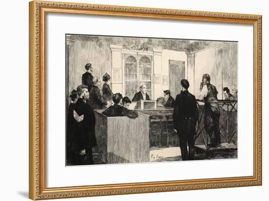 Illustration from 'La Rue a Londres', Pub. by G. Charpentier Et Cie, 1884-Auguste Andre Lancon-Framed Giclee Print