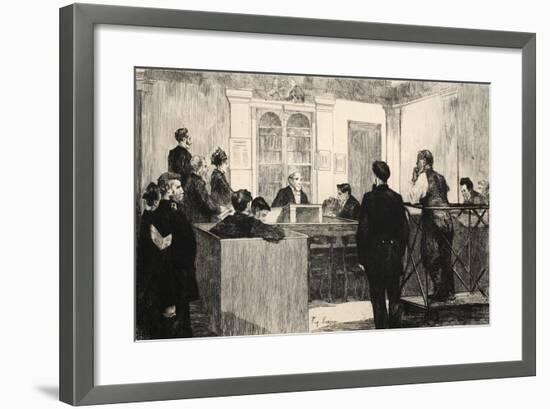 Illustration from 'La Rue a Londres', Pub. by G. Charpentier Et Cie, 1884-Auguste Andre Lancon-Framed Giclee Print