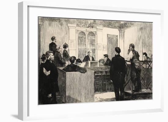 Illustration from 'La Rue a Londres', Pub. by G. Charpentier Et Cie, 1884-Auguste Andre Lancon-Framed Giclee Print