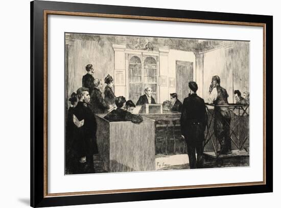 Illustration from 'La Rue a Londres', Pub. by G. Charpentier Et Cie, 1884-Auguste Andre Lancon-Framed Giclee Print