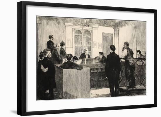 Illustration from 'La Rue a Londres', Pub. by G. Charpentier Et Cie, 1884-Auguste Andre Lancon-Framed Giclee Print