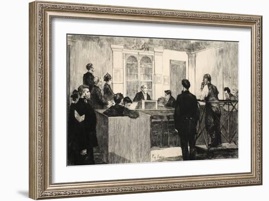 Illustration from 'La Rue a Londres', Pub. by G. Charpentier Et Cie, 1884-Auguste Andre Lancon-Framed Giclee Print