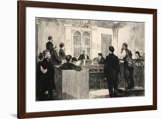 Illustration from 'La Rue a Londres', Pub. by G. Charpentier Et Cie, 1884-Auguste Andre Lancon-Framed Giclee Print