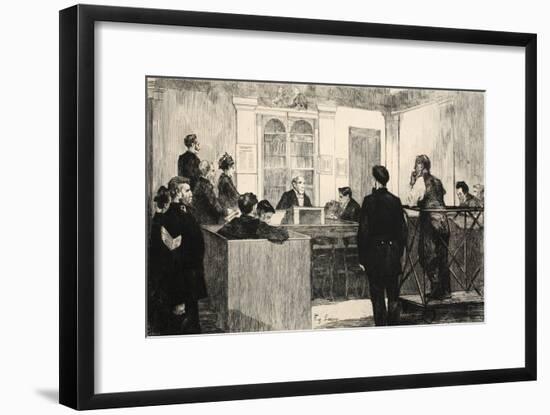 Illustration from 'La Rue a Londres', Pub. by G. Charpentier Et Cie, 1884-Auguste Andre Lancon-Framed Premium Giclee Print