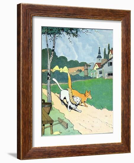 Illustration from 'Le Roman de Renard', c.1900-Benjamin Rabier-Framed Giclee Print