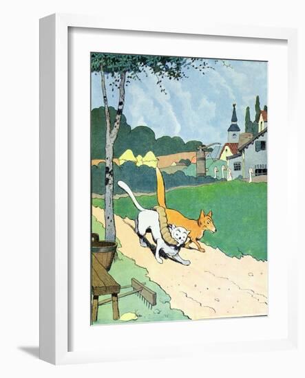 Illustration from 'Le Roman de Renard', c.1900-Benjamin Rabier-Framed Giclee Print