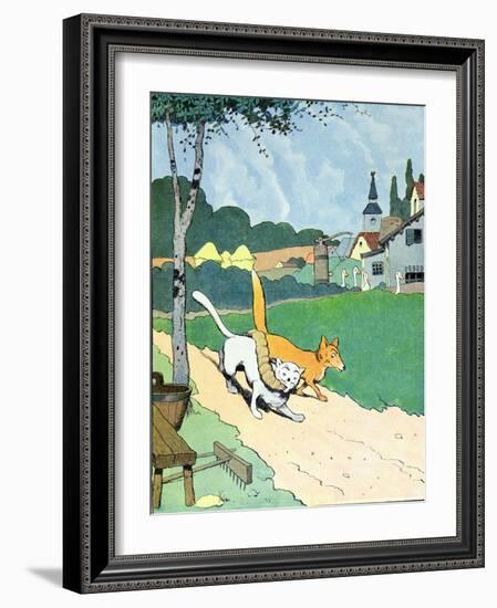 Illustration from 'Le Roman de Renard', c.1900-Benjamin Rabier-Framed Giclee Print