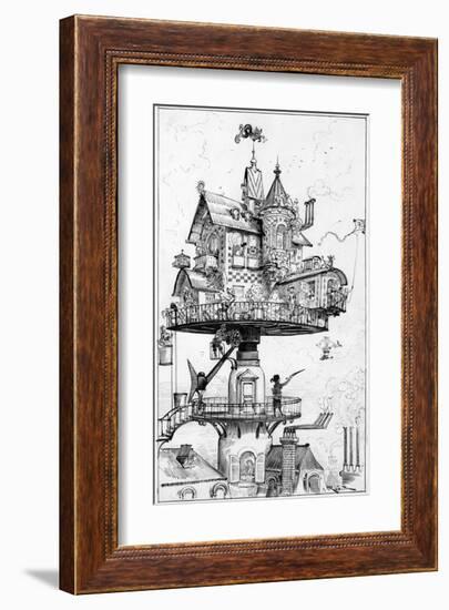 Illustration from Le Vingtie?me Sie?cle, 1883-Albert Robida-Framed Art Print