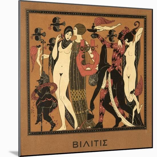 Illustration from Les Chansons De Bilitis, by Pierre Louys, Pub. 1922 (Pochoir Print)-Georges Barbier-Mounted Giclee Print