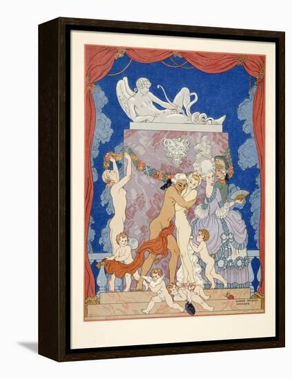 Illustration from 'Les Liaisons Dangereuses' by Pierre Choderlos De Laclos (1741-1803) Pub. 1934 (P-Georges Barbier-Framed Premier Image Canvas