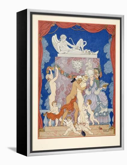 Illustration from 'Les Liaisons Dangereuses' by Pierre Choderlos De Laclos (1741-1803) Pub. 1934 (P-Georges Barbier-Framed Premier Image Canvas