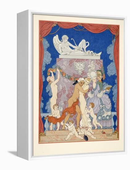 Illustration from 'Les Liaisons Dangereuses' by Pierre Choderlos De Laclos (1741-1803) Pub. 1934 (P-Georges Barbier-Framed Premier Image Canvas