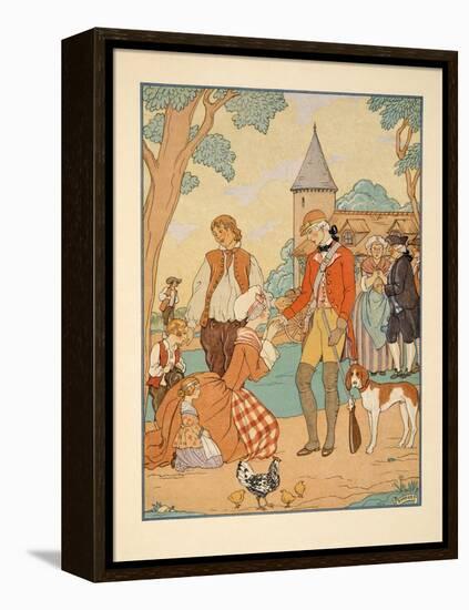 Illustration from 'Les Liaisons Dangereuses' by Pierre Choderlos De Laclos (1741-1803) Pub. 1934 (P-Georges Barbier-Framed Premier Image Canvas