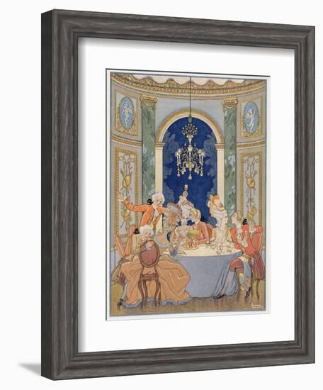 Illustration from 'Les Liaisons Dangereuses' by Pierre Choderlos De Laclos (1741-1803)-Georges Barbier-Framed Giclee Print