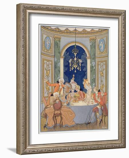 Illustration from 'Les Liaisons Dangereuses' by Pierre Choderlos De Laclos (1741-1803)-Georges Barbier-Framed Giclee Print