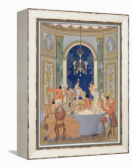 Illustration from 'Les Liaisons Dangereuses' by Pierre Choderlos De Laclos (1741-1803)-Georges Barbier-Framed Premier Image Canvas