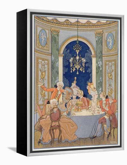 Illustration from 'Les Liaisons Dangereuses' by Pierre Choderlos De Laclos (1741-1803)-Georges Barbier-Framed Premier Image Canvas