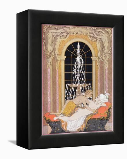 Illustration from Les Liaisons Dangereuses by Pierre Choderlos de Laclos-Georges Barbier-Framed Premier Image Canvas