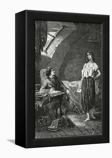 Illustration from Les Misérables, 19th Century-Alphonse Marie de Neuville-Framed Premier Image Canvas