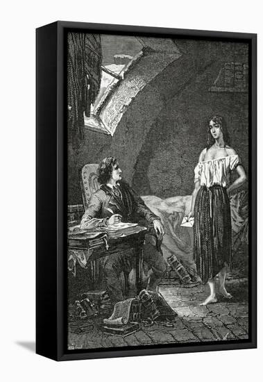 Illustration from Les Misérables, 19th Century-Alphonse Marie de Neuville-Framed Premier Image Canvas
