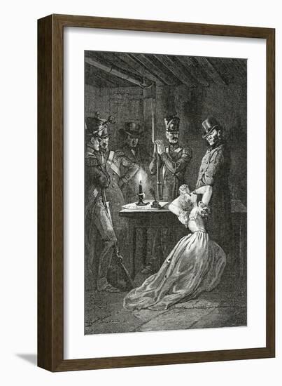 Illustration from Les Misérables, 19th Century-Alphonse Marie de Neuville-Framed Giclee Print