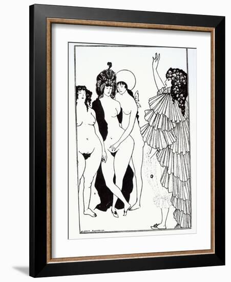 Illustration from Lysistrate by Aristophanes-Aubrey Beardsley-Framed Giclee Print