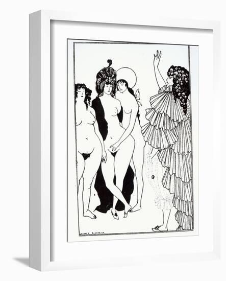 Illustration from Lysistrate by Aristophanes-Aubrey Beardsley-Framed Giclee Print