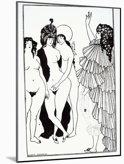 Illustration from Lysistrate by Aristophanes-Aubrey Beardsley-Mounted Giclee Print