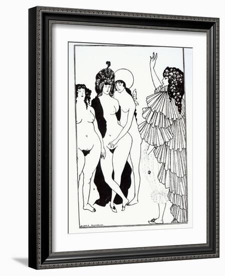 Illustration from Lysistrate by Aristophanes-Aubrey Beardsley-Framed Giclee Print