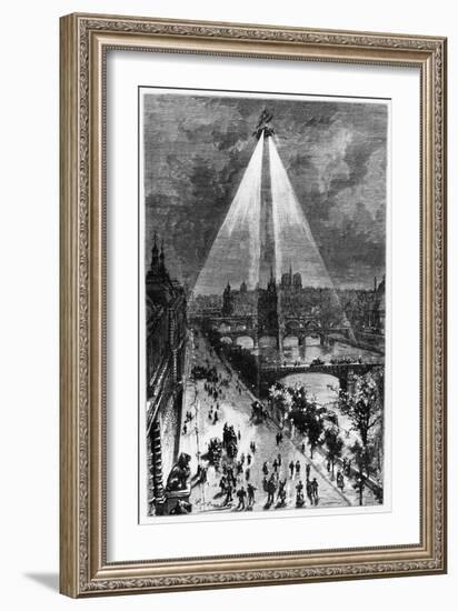 Illustration from "Robur Le Conquerant" by Jules Verne Paris, Hetzel, 1886-L Bennet-Framed Giclee Print