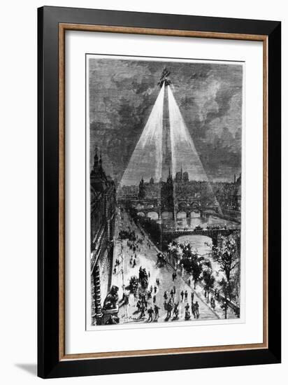 Illustration from "Robur Le Conquerant" by Jules Verne Paris, Hetzel, 1886-L Bennet-Framed Giclee Print