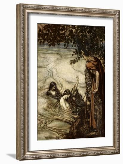 Illustration from 'Siegfried and the Twilight of Gods', 1924-Arthur Rackham-Framed Giclee Print