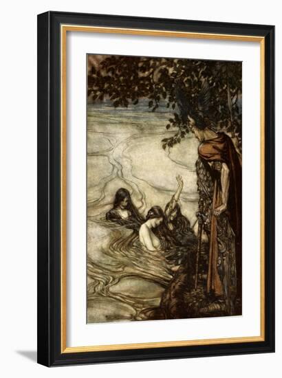 Illustration from 'Siegfried and the Twilight of Gods', 1924-Arthur Rackham-Framed Giclee Print