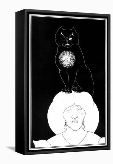 Illustration from "The Black Cat", a Short Story by Edgar Allan Poe, 1895-Aubrey Beardsley-Framed Premier Image Canvas