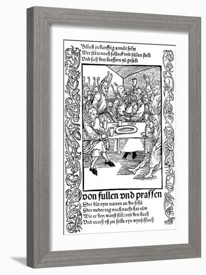 Illustration from the Book Ship of Fools by Sebastian Brant, 1494-Albrecht Durer-Framed Giclee Print