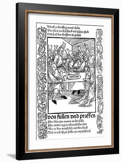 Illustration from the Book Ship of Fools by Sebastian Brant, 1494-Albrecht Durer-Framed Giclee Print