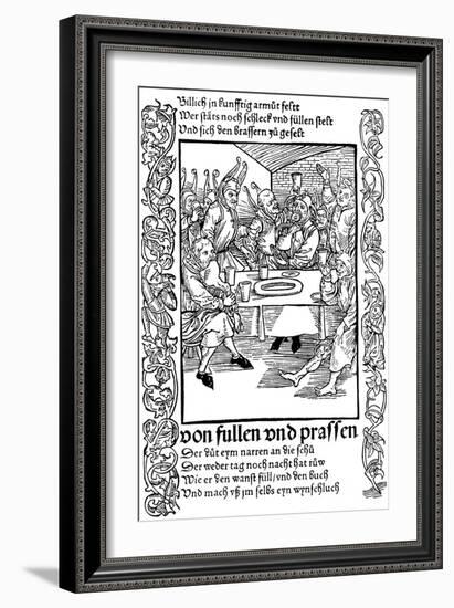 Illustration from the Book Ship of Fools by Sebastian Brant, 1494-Albrecht Durer-Framed Giclee Print