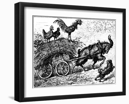 Illustration from the Children's Book Little Bo-Peep, C1880-Ernest Henry Griset-Framed Giclee Print