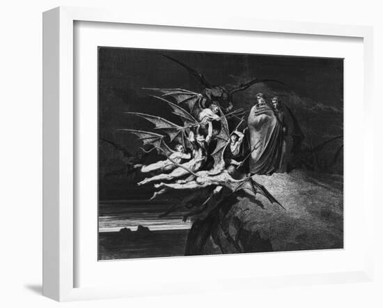 Illustration from "The Divine Comedy" by Dante Alighieri Paris, Published 1885-Gustave Doré-Framed Giclee Print