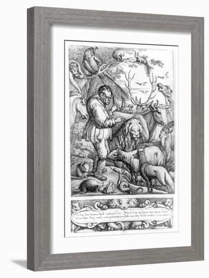 Illustration from the Introduction to Aesop's Fables, 1666-Francis Barlow-Framed Giclee Print