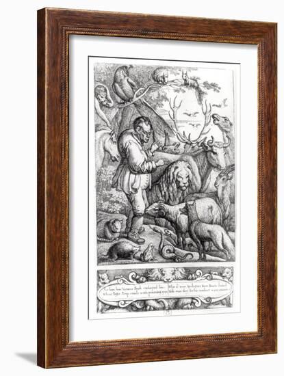 Illustration from the Introduction to Aesop's Fables, 1666-Francis Barlow-Framed Giclee Print