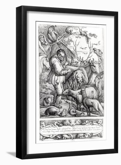 Illustration from the Introduction to Aesop's Fables, 1666-Francis Barlow-Framed Giclee Print