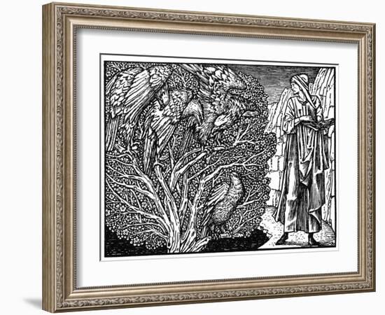 Illustration from the Kelmscott Press Edition of the Works of Geoffrey Chaucer, 1896-Edward Burne-Jones-Framed Giclee Print