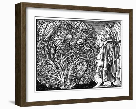 Illustration from the Kelmscott Press Edition of the Works of Geoffrey Chaucer, 1896-Edward Burne-Jones-Framed Giclee Print