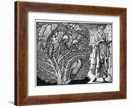 Illustration from the Kelmscott Press Edition of the Works of Geoffrey Chaucer, 1896-Edward Burne-Jones-Framed Giclee Print