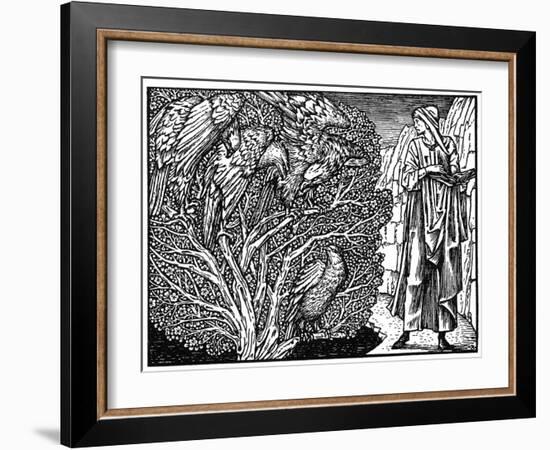 Illustration from the Kelmscott Press Edition of the Works of Geoffrey Chaucer, 1896-Edward Burne-Jones-Framed Giclee Print