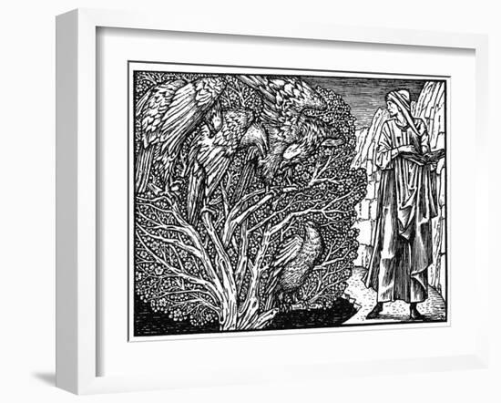 Illustration from the Kelmscott Press Edition of the Works of Geoffrey Chaucer, 1896-Edward Burne-Jones-Framed Giclee Print